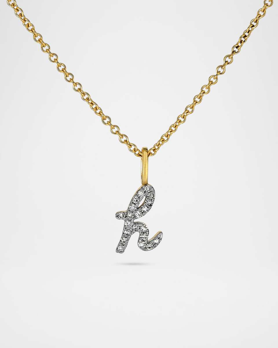 Diamond Cursive Initial Necklace